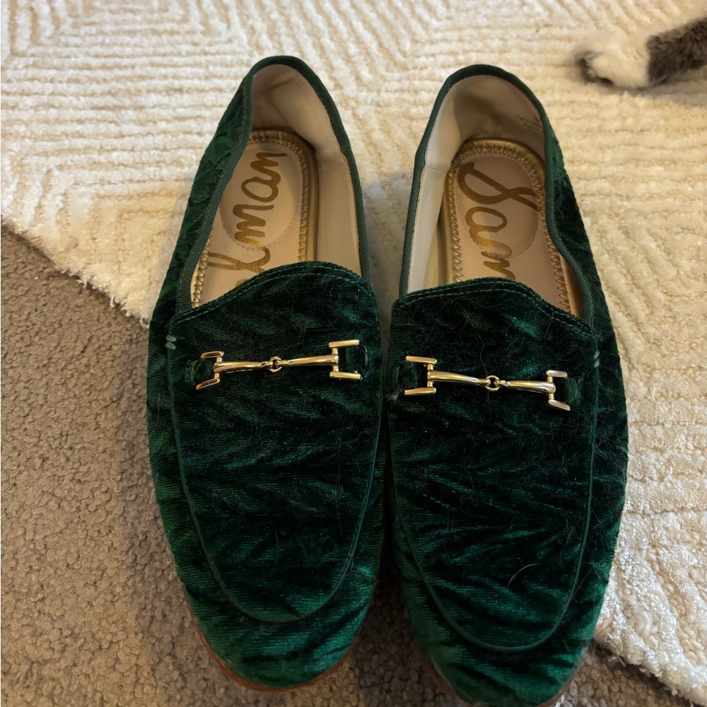 Sam Edelman Velvet Green Flats - Winter cute flats!!!